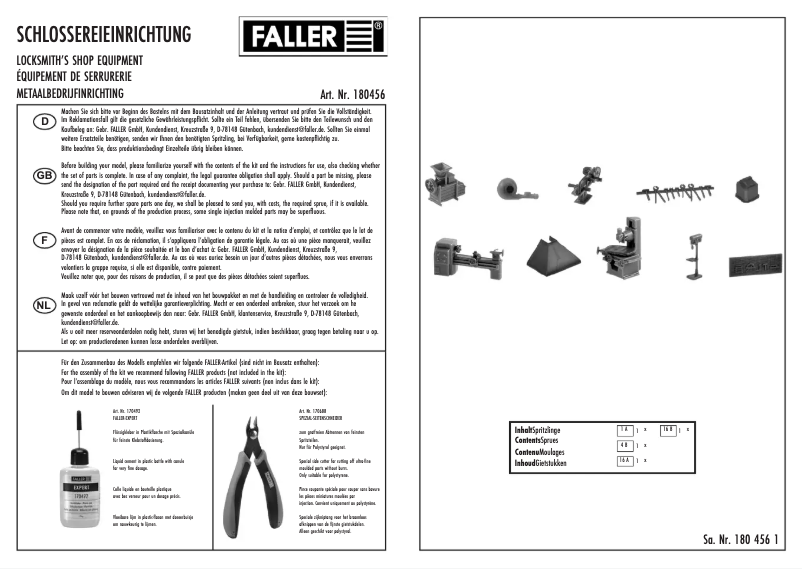 Page 1 de la notice Manuel utilisateur Faller 180456