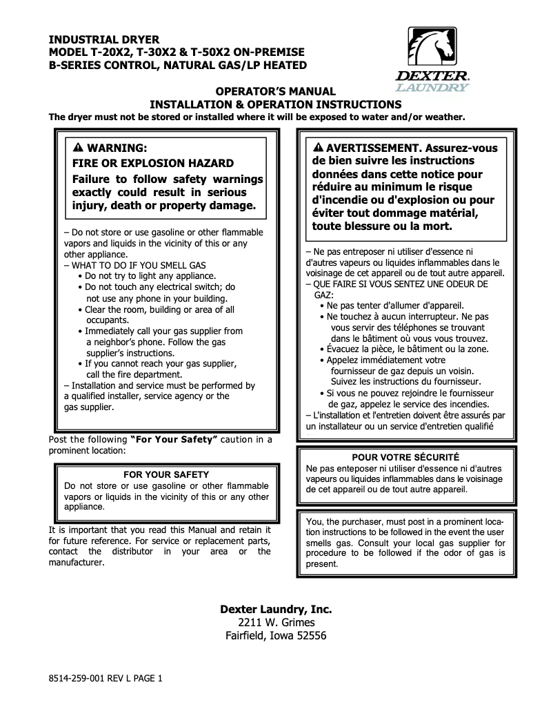 Image de la première page du manuel de l'appareil T-20x2