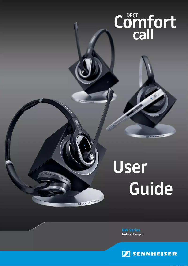 Page 1 de la notice Manuel utilisateur Sennheiser DW Pro 2