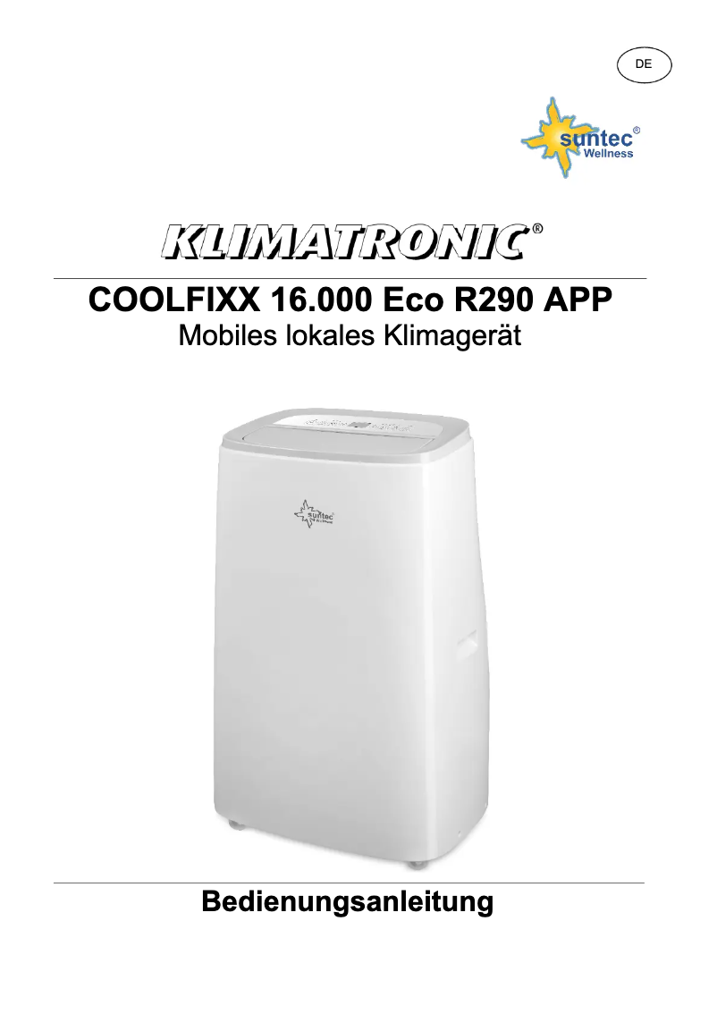 Page 1 de la notice Manuel utilisateur Suntec Coolfixx 16.000 Eco R290 App