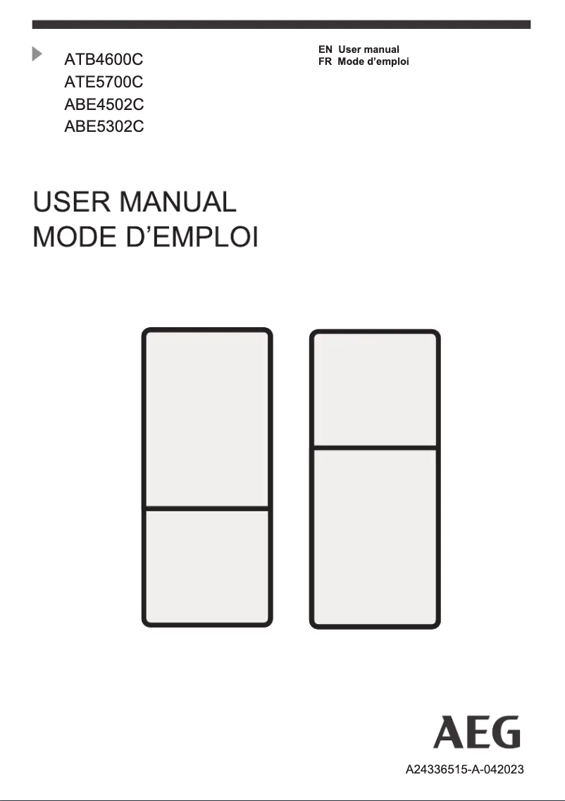 Page 1 de la notice Manuel utilisateur AEG ATB4600C