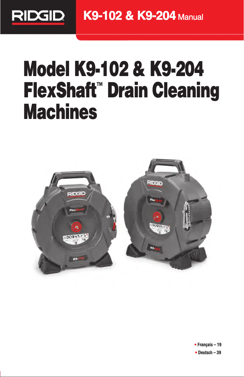 Image de la première page du manuel de l'appareil FlexShaft K9-204