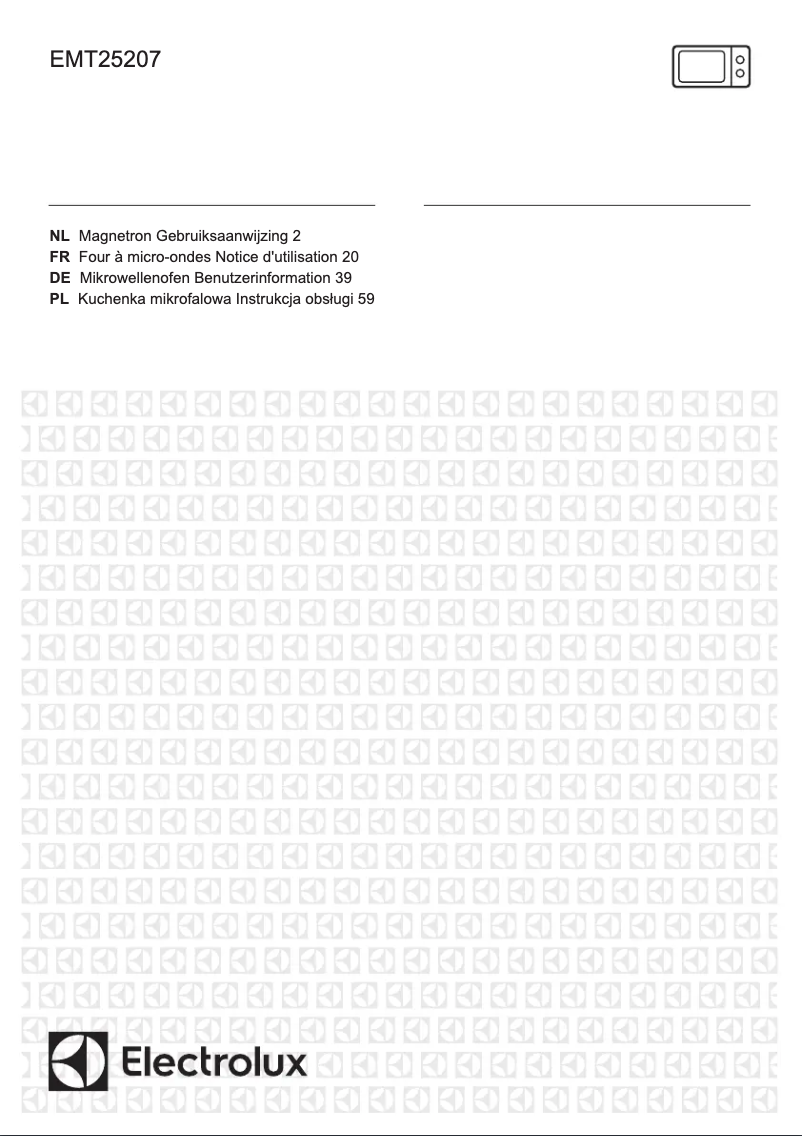 Page n°1 - Manuel utilisateur Electrolux EMT25207OW