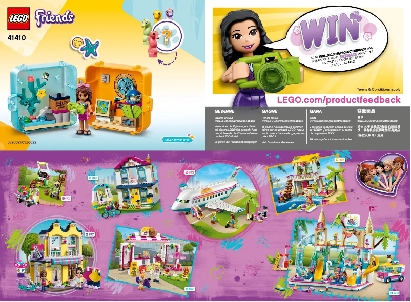 Page 1 de la notice Consignes visuelles Lego Friends 41410