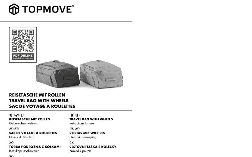 Page n°1 - Manuel utilisateur Topmove IAN 355295