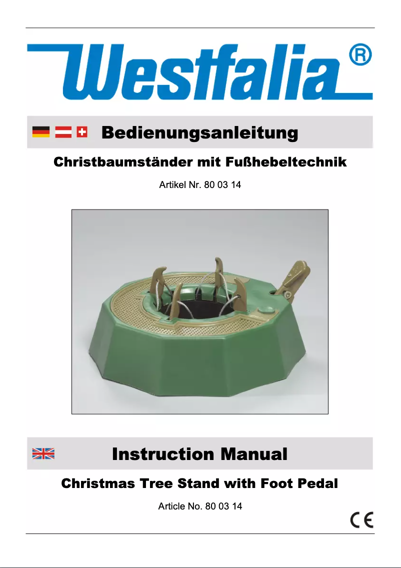 Image de la première page du manuel de l'appareil 80 03 14