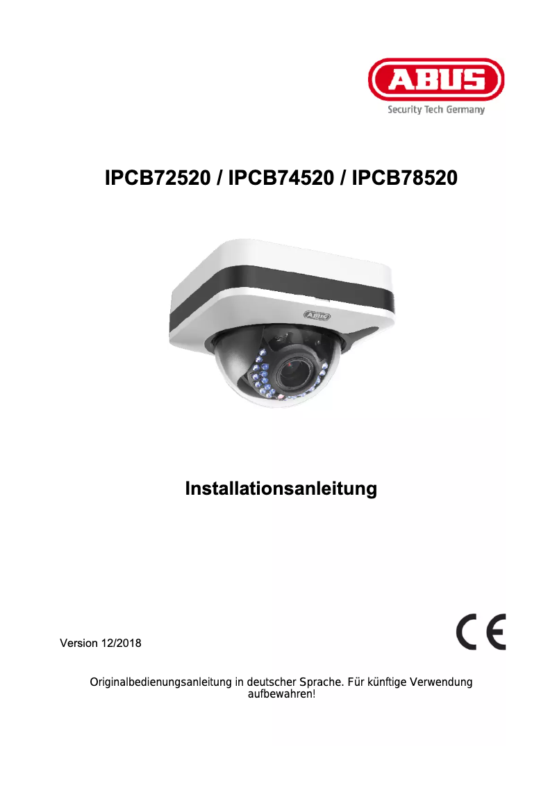 Image de la première page du manuel de l'appareil IPCB78520