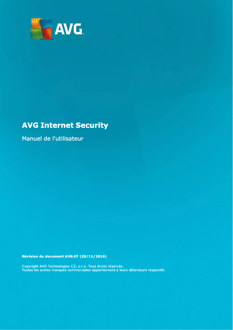 Page n°1 - Manuel utilisateur AVG Internet Security 2015