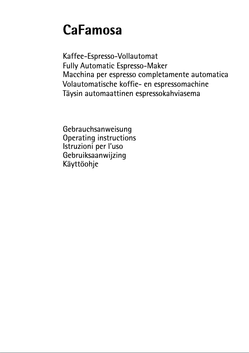 Page 1 de la notice Manuel utilisateur AEG CaFamosa