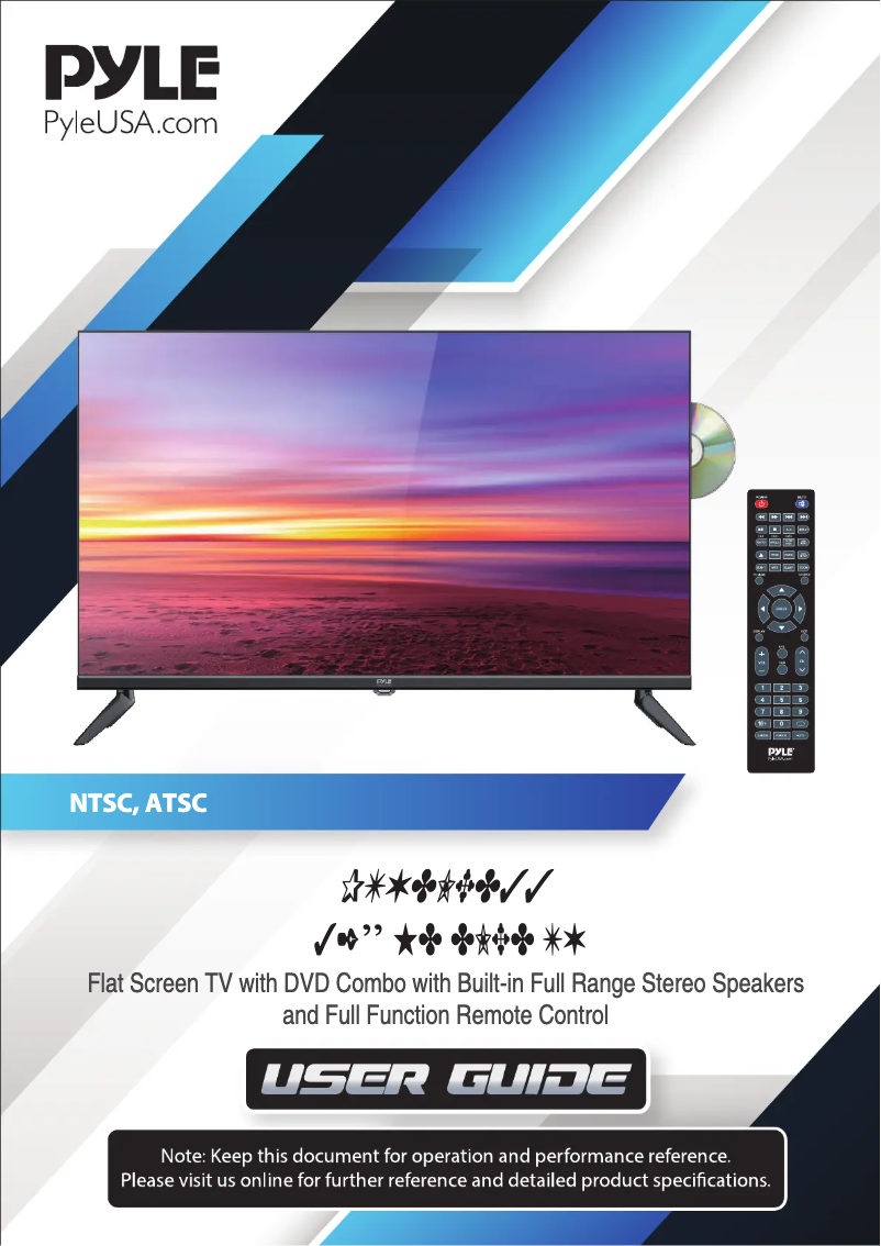 Page 1 de la notice Manuel utilisateur Pyle PTVDLED33