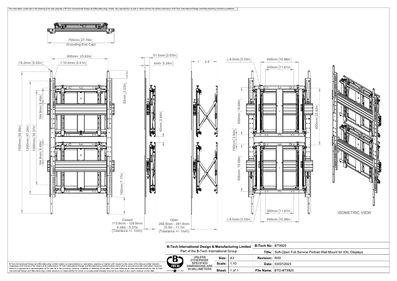 Page 1 de la notice Mode d'emploi B-Tech BT9925