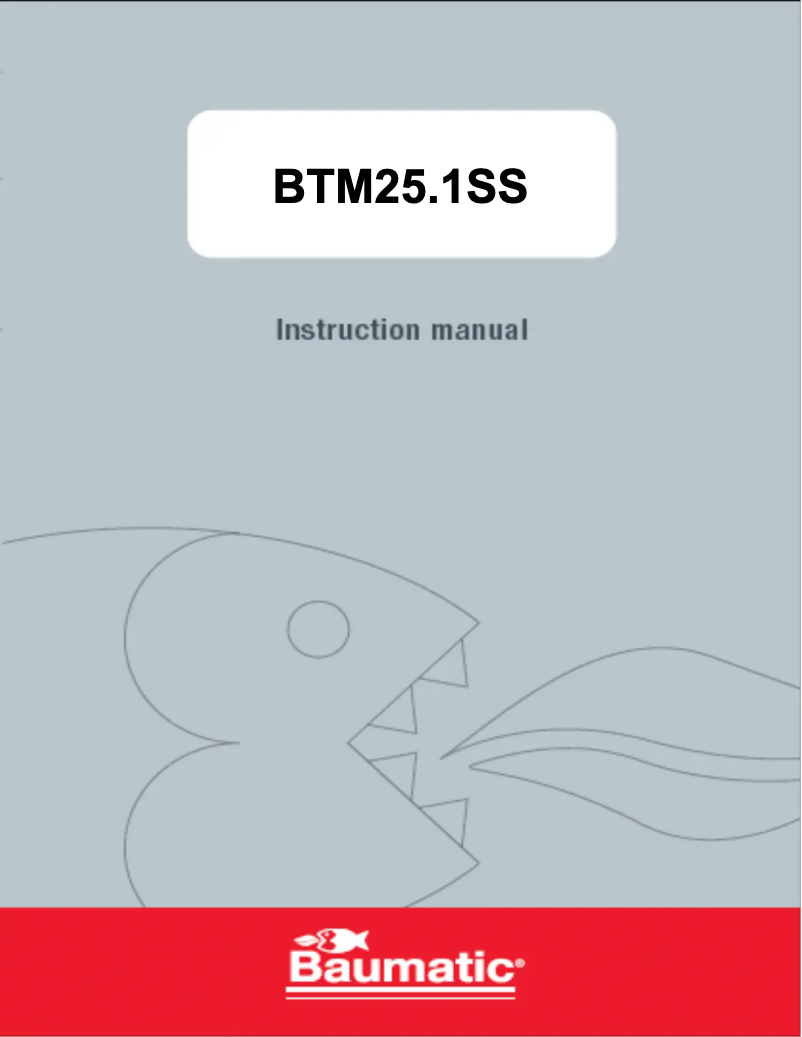 Image de la première page du manuel de l'appareil BTM25.5SS
