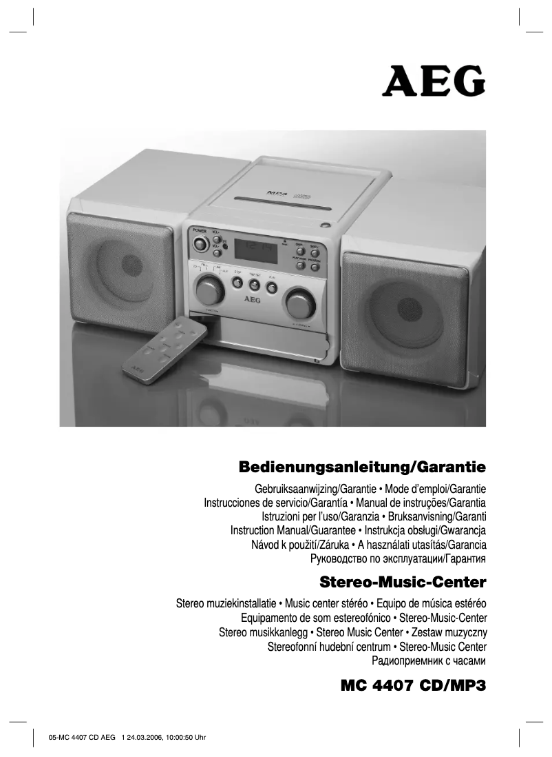 Page n°1 - Manuel utilisateur AEG MC 4407 CD/MP3