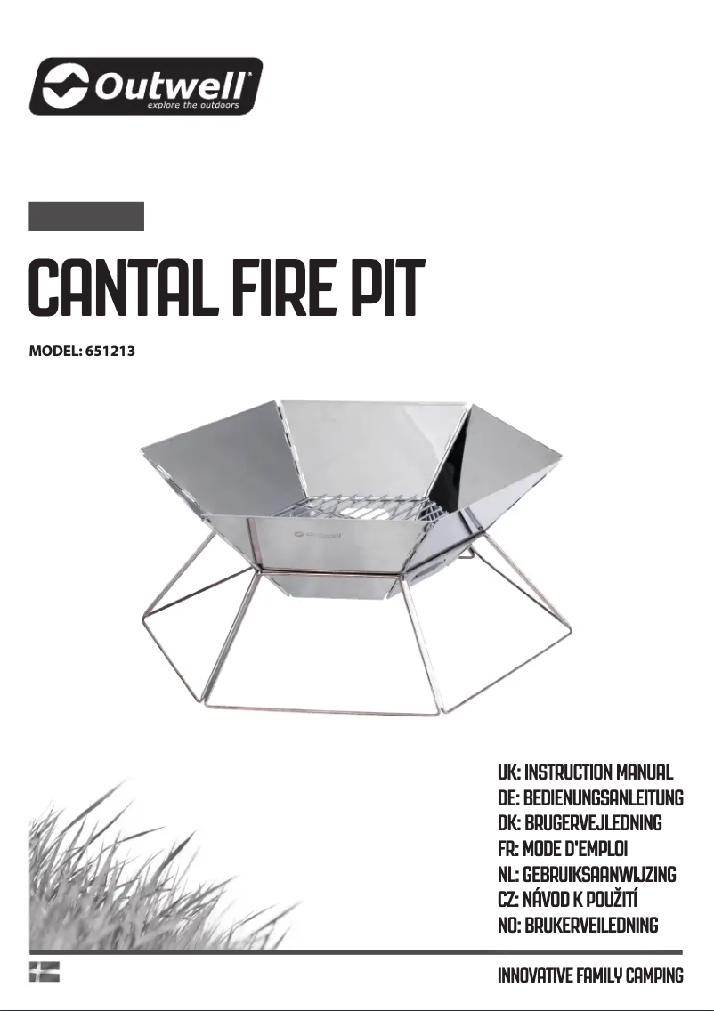 Image de la première page du manuel de l'appareil Cantal Fire Pit 651213