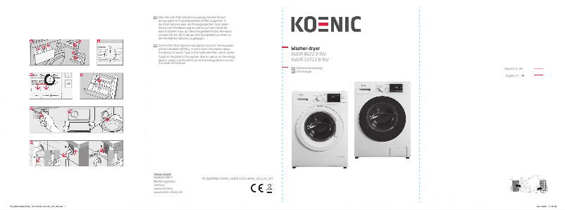Page n°1 - Manuel utilisateur Koenic KWDR 8622 B INV