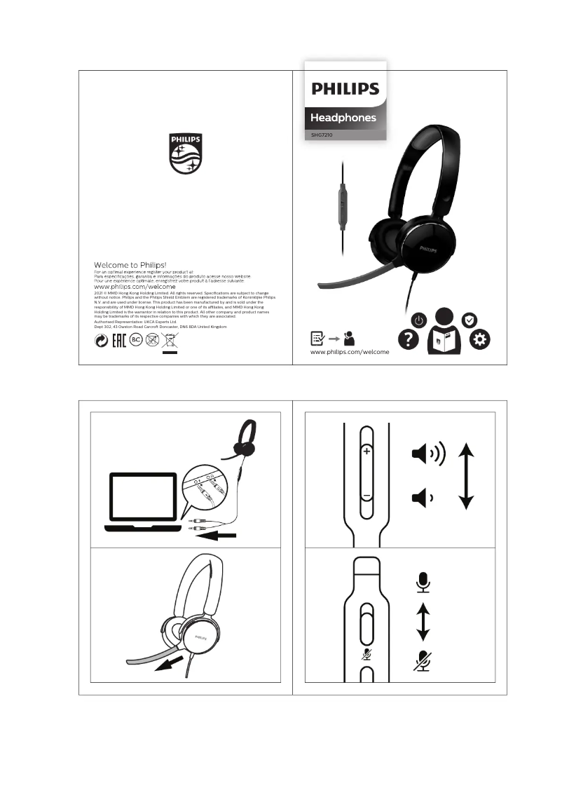 Página 1 del manual Guía de inicio rápido Philips SHG7210