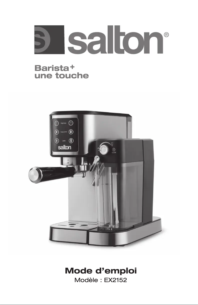 Page 1 de la notice Manuel utilisateur Salton EX2152