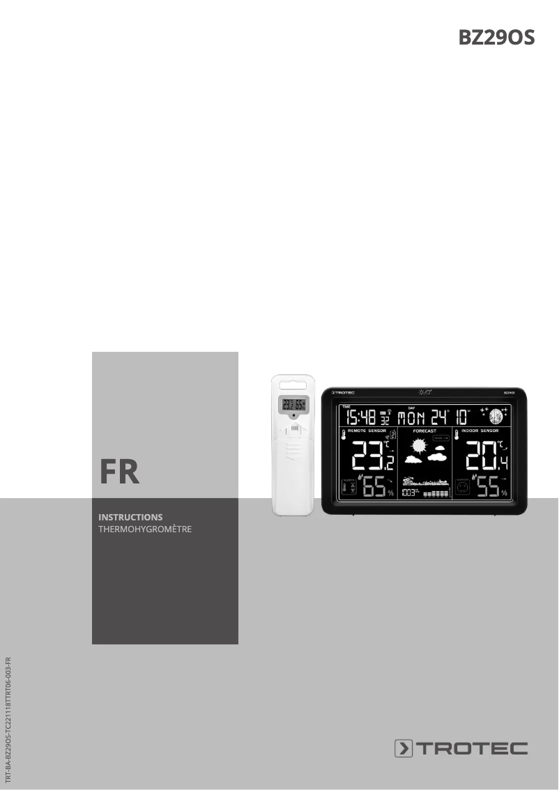 Image de la première page du manuel de l'appareil BZ29OS