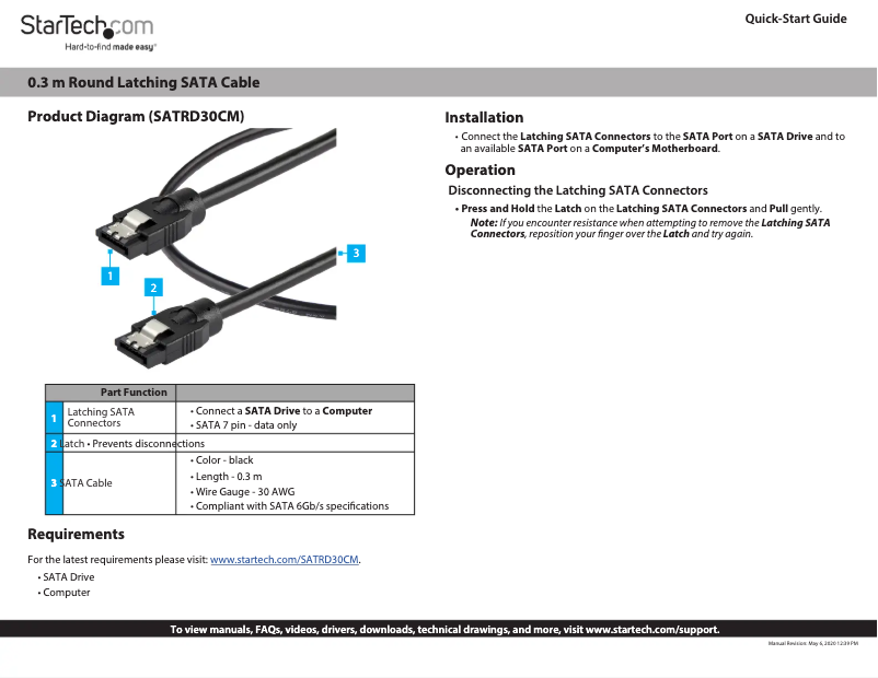 Image de la première page du manuel de l'appareil SATRD30CM
