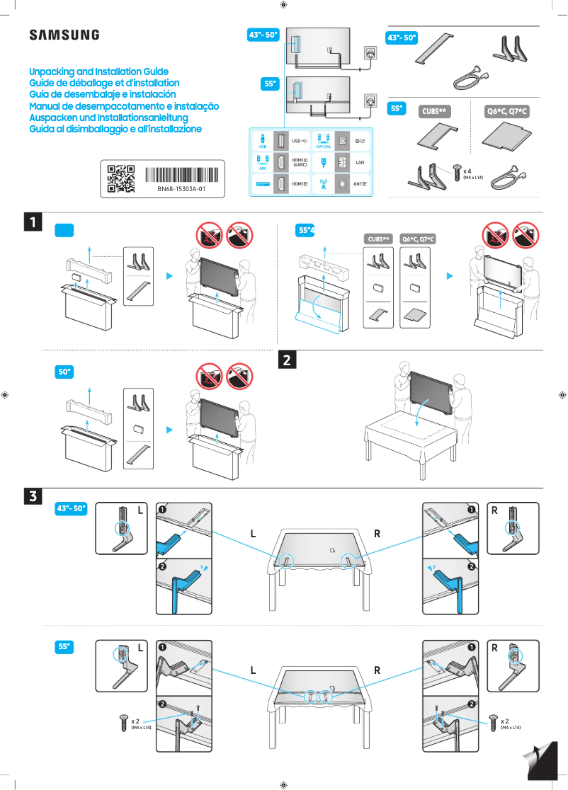 Page 1 de la notice Manuel utilisateur Samsung QN55Q65CAP