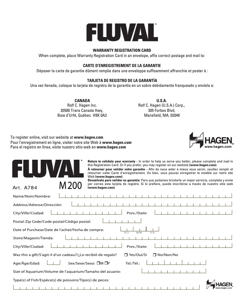Page 1 de la notice Manuel utilisateur Fluval M150