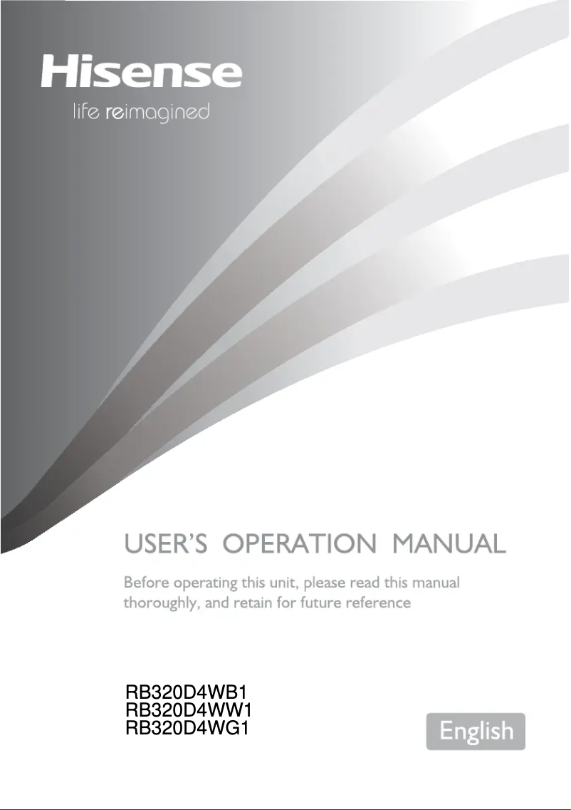 Page n°1 - Manuel utilisateur Hisense RB320D4WG1