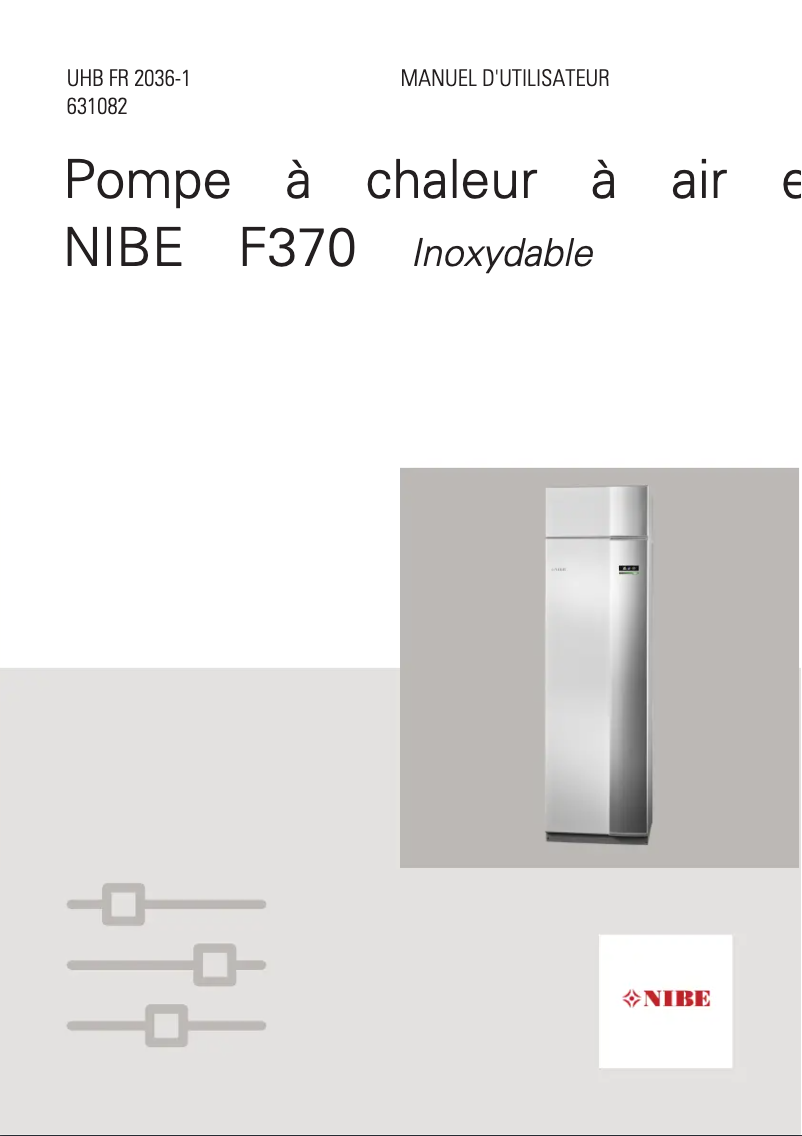 Page 1 de la notice Guide d'installation Nibe F370