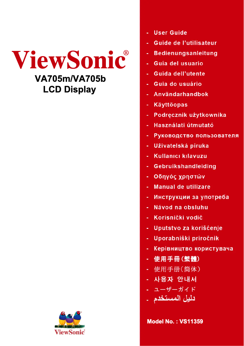 Página 1 del manual Manual de usuario Viewsonic VA705b