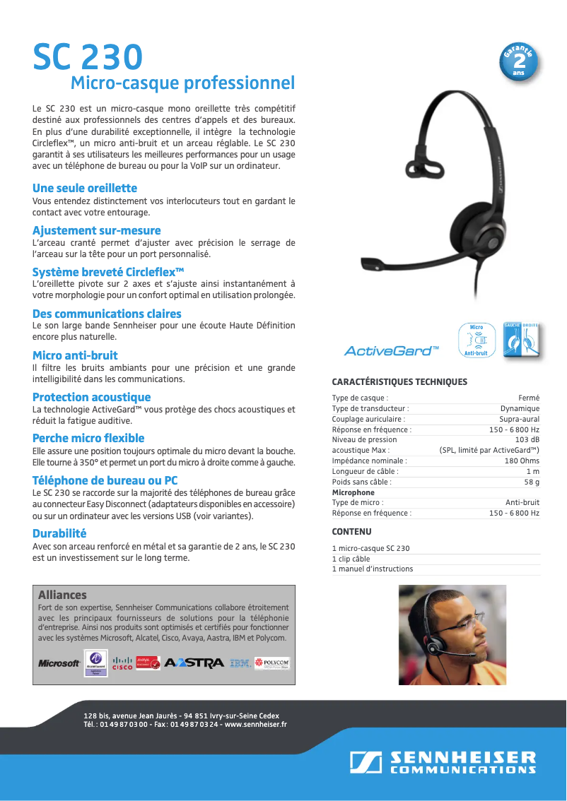 Image de la première page du manuel de l'appareil SC 230