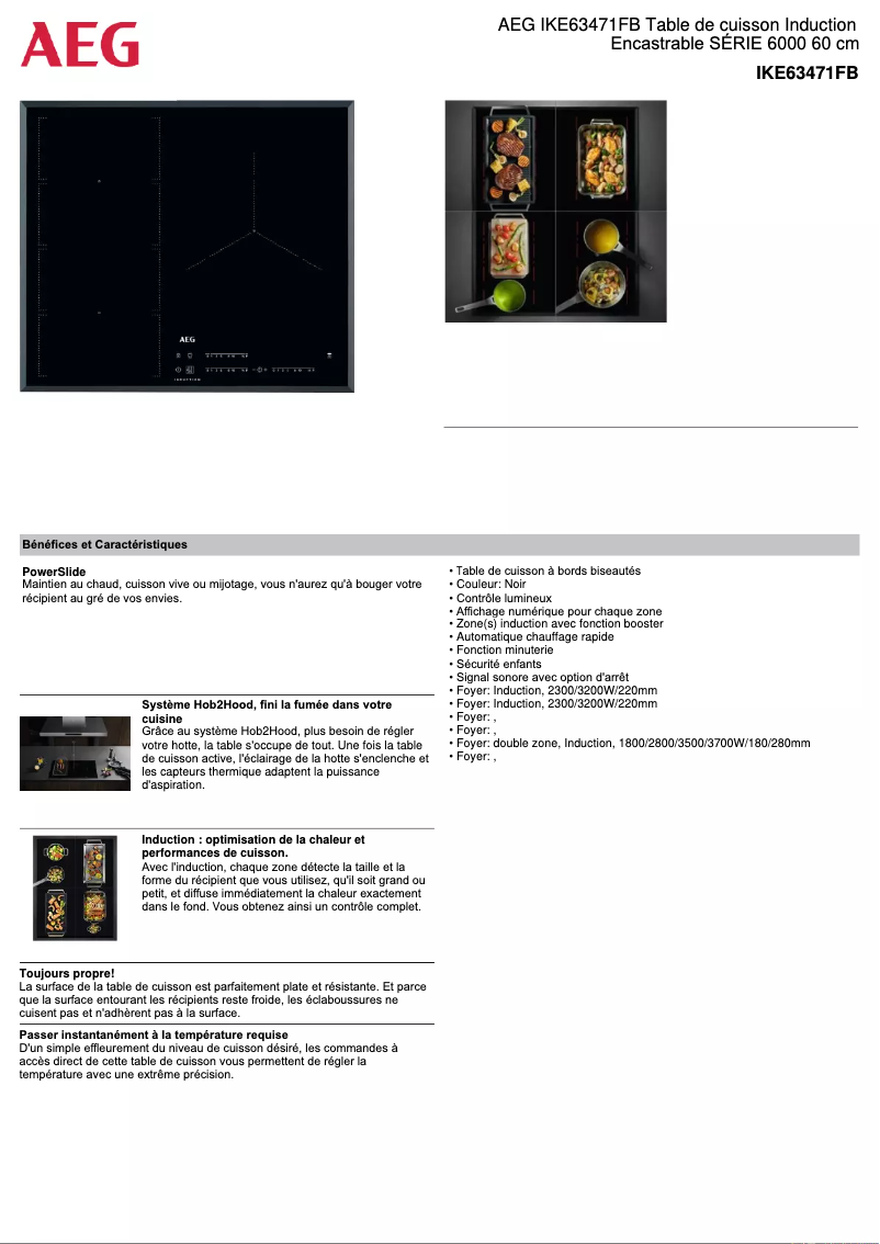 Image de la première page du manuel de l'appareil IKE63471FB