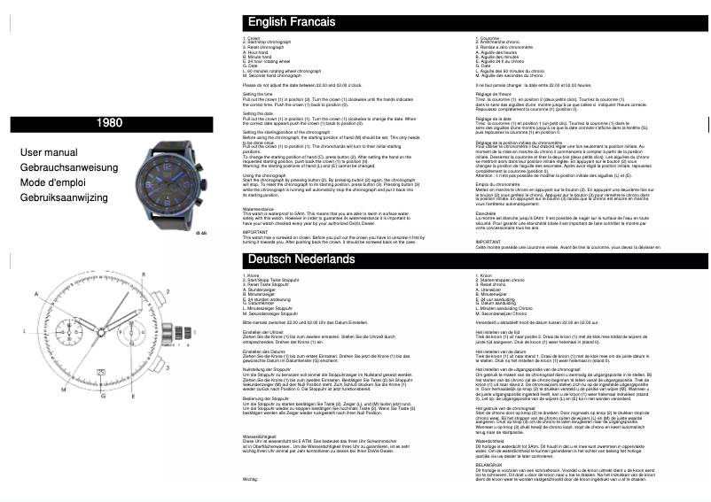 Página 1 del manual Manual de usuario Davis 1980
