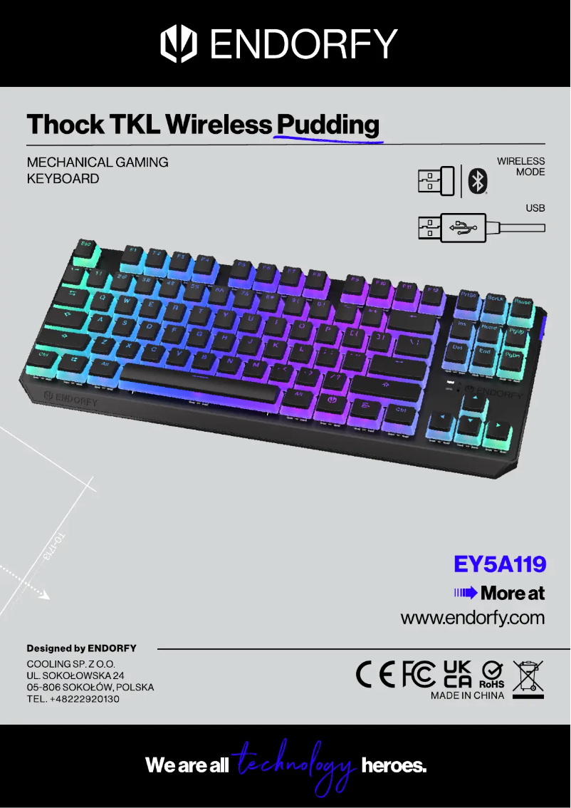 Image de la première page du manuel de l'appareil Thock TKL Wireless Pudding