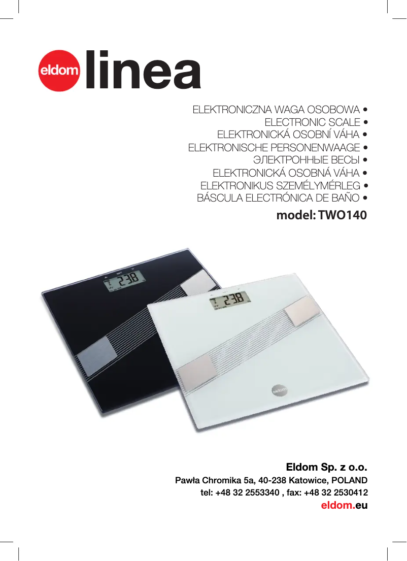 Page 1 de la notice Manuel utilisateur Eldom TWO140
