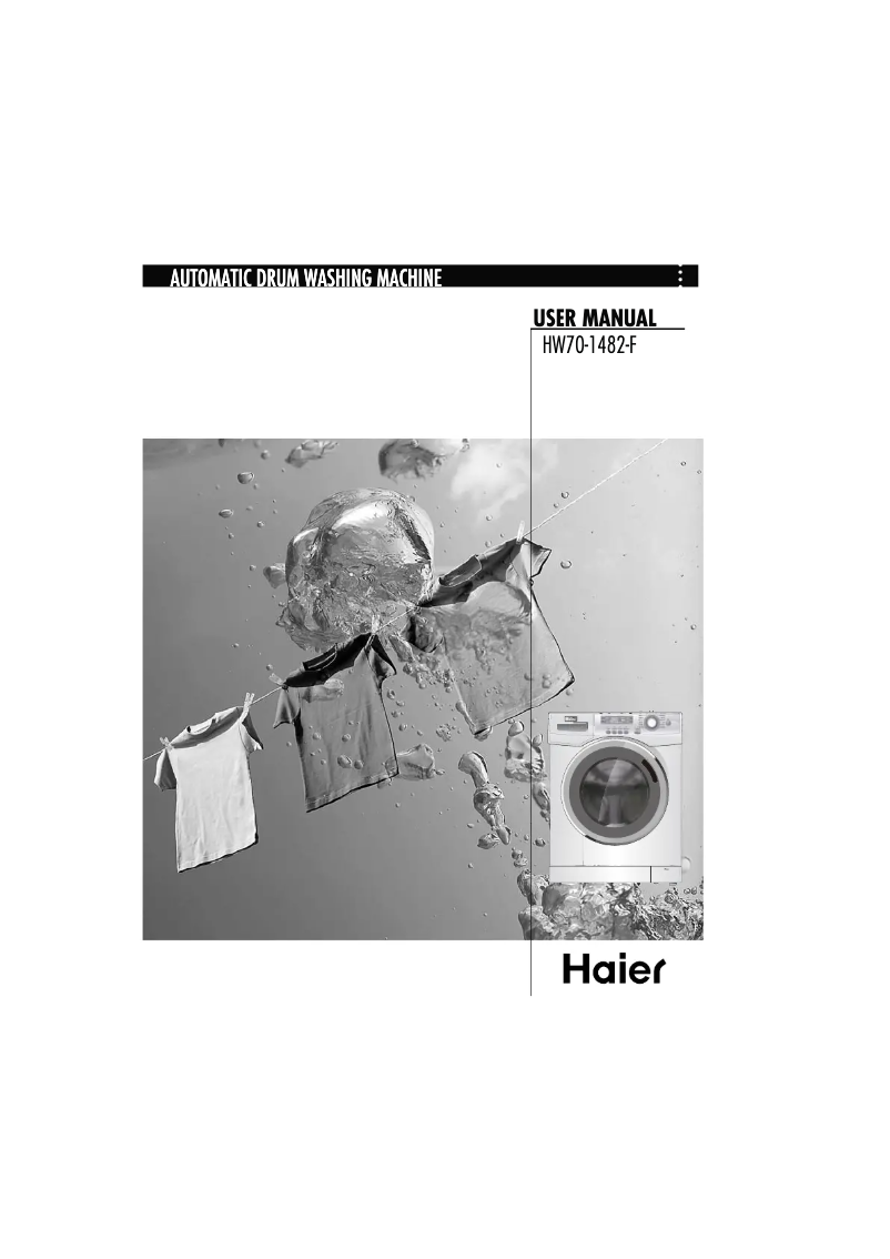 Page 1 de la notice Manuel utilisateur Haier HW70-1482-F