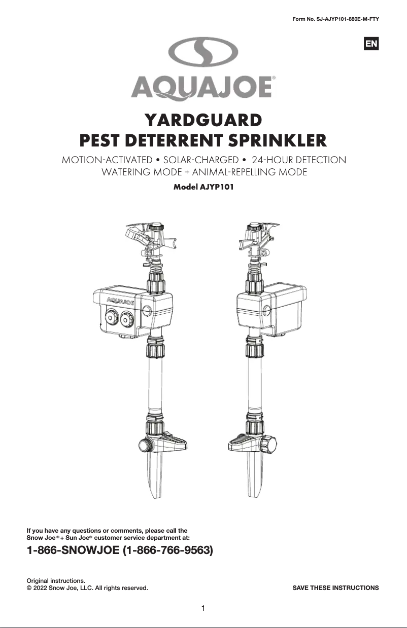 Imagen de la primera página del manual del dispositivo AJYP101