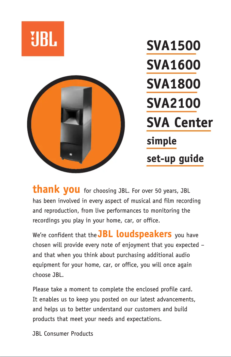 Image de la première page du manuel de l'appareil SVA1500