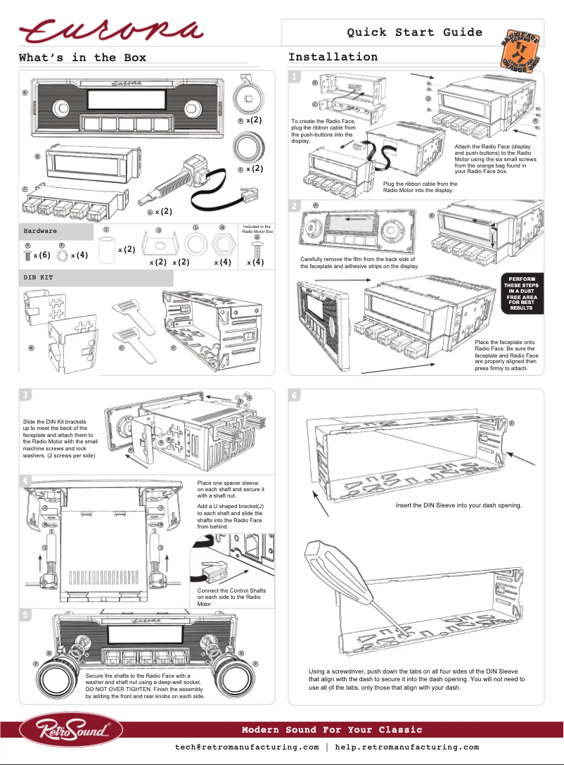 Page n°1 - Manuel utilisateur RetroSound Europa M1A