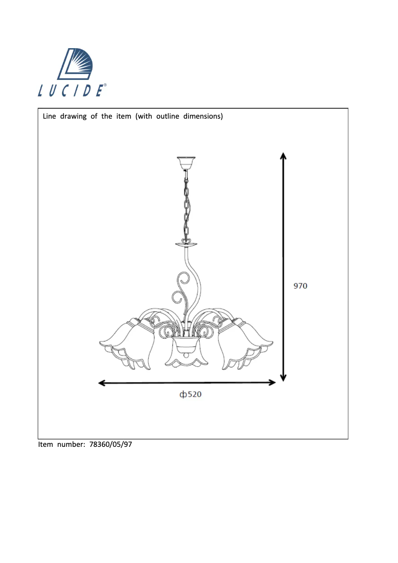 Page 1 de la notice Manuel utilisateur Lucide Luberon 78360/05/97