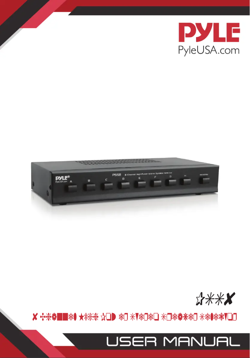 Page 1 de la notice Manuel utilisateur Pyle PSS8