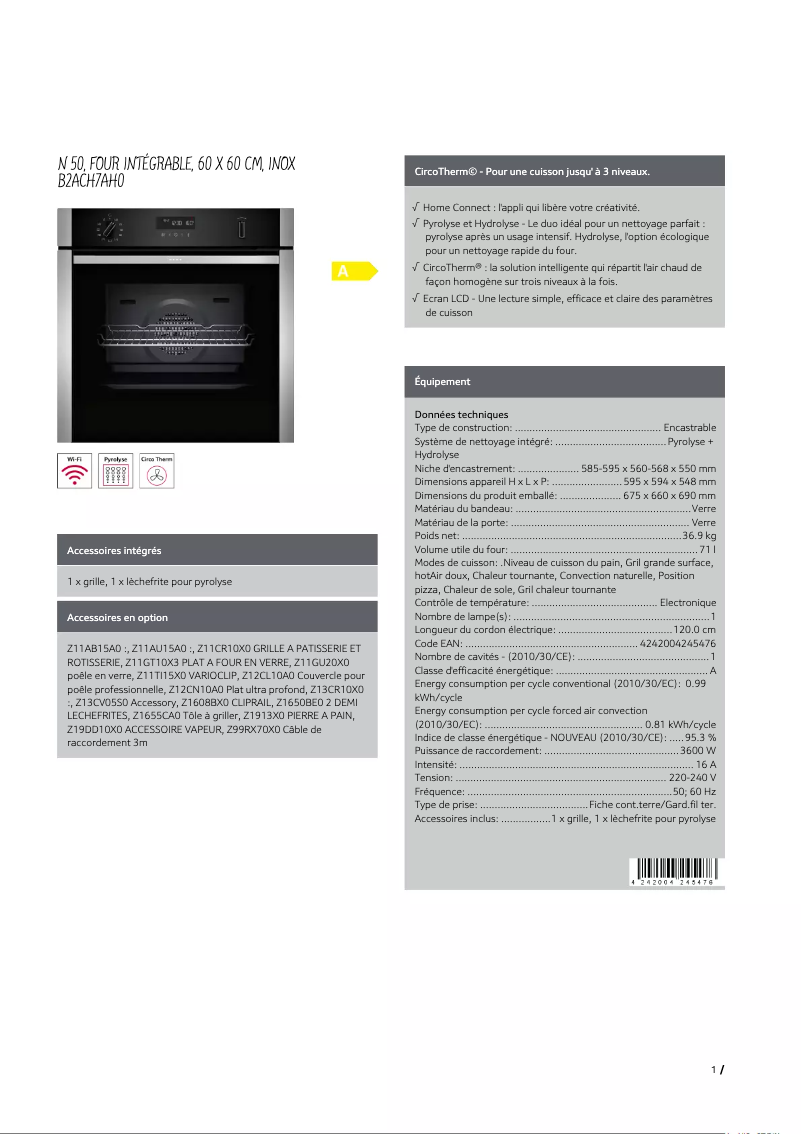 Image de la première page du manuel de l'appareil B2ACH7AH0