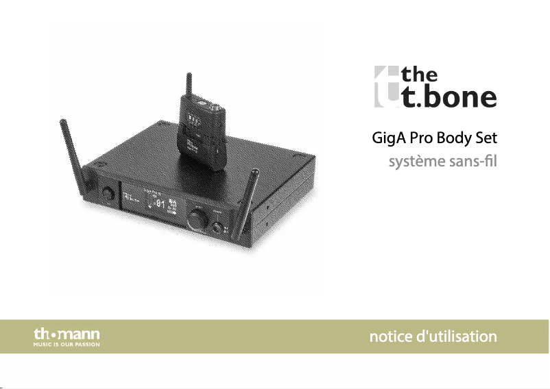 Page n°1 - Manuel utilisateur the t.bone GigA Pro Body Set