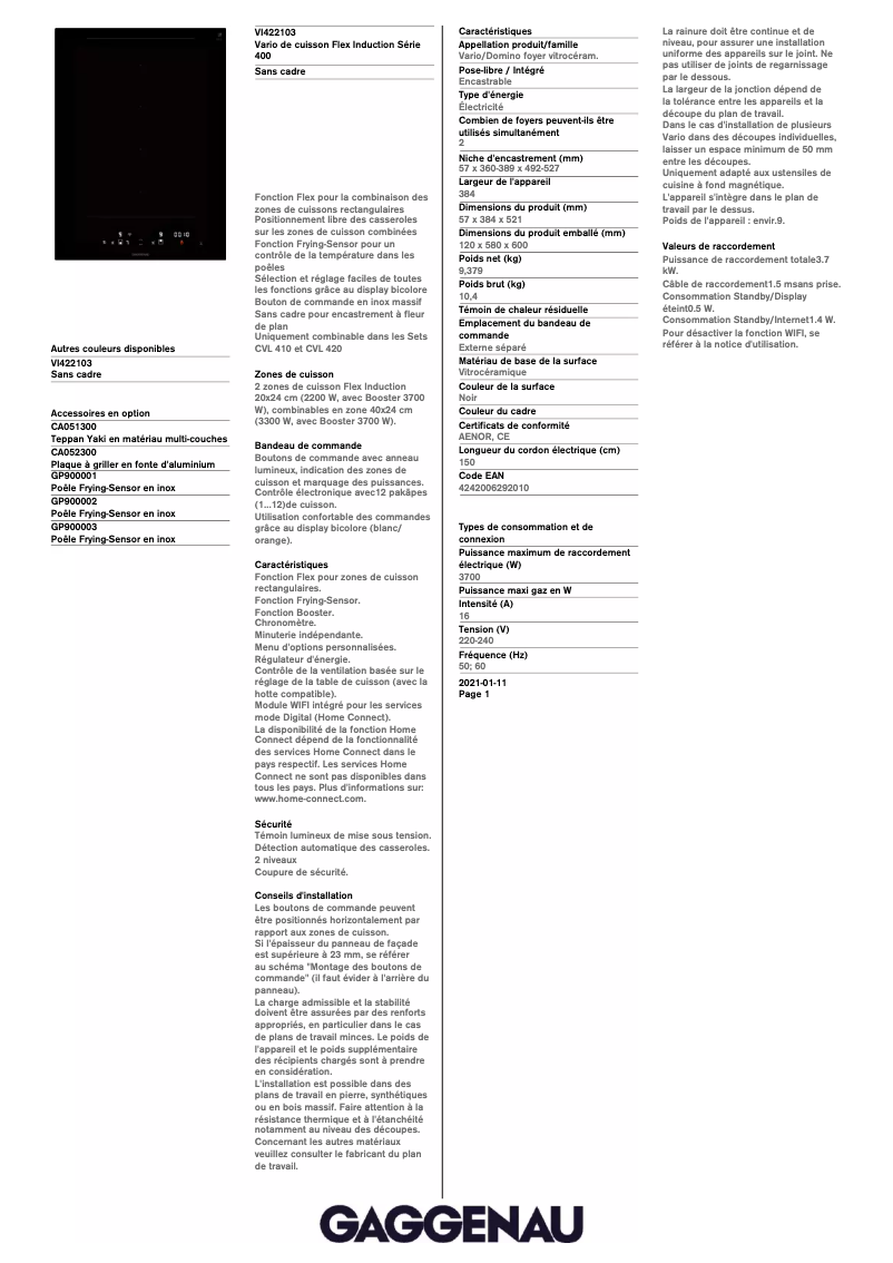 Image de la première page du manuel de l'appareil VI422103