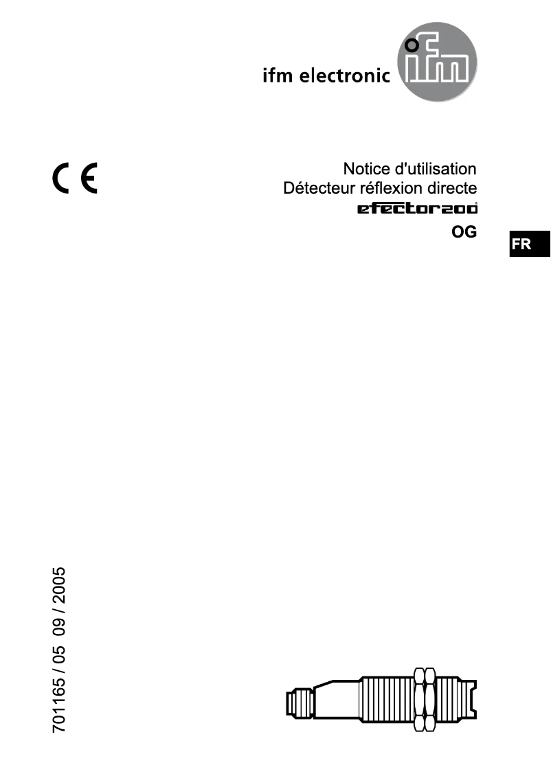 Page 1 de la notice Manuel utilisateur IFM OG5085