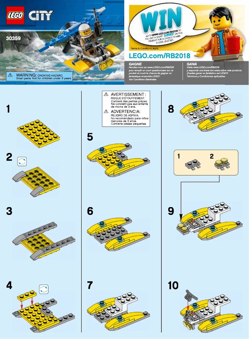 Page 1 de la notice Manuel utilisateur Lego City 30359