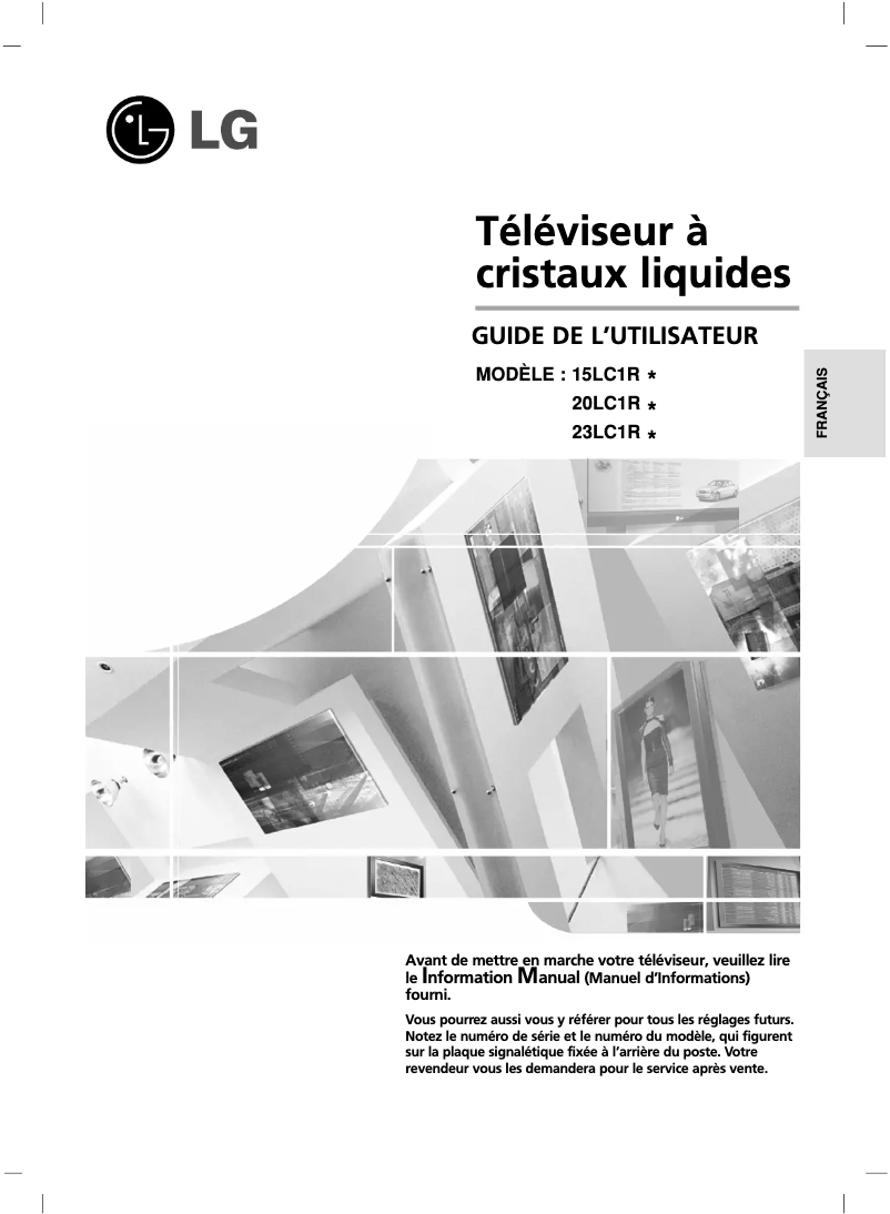 Page 1 de la notice Manuel utilisateur LG 20LC1R