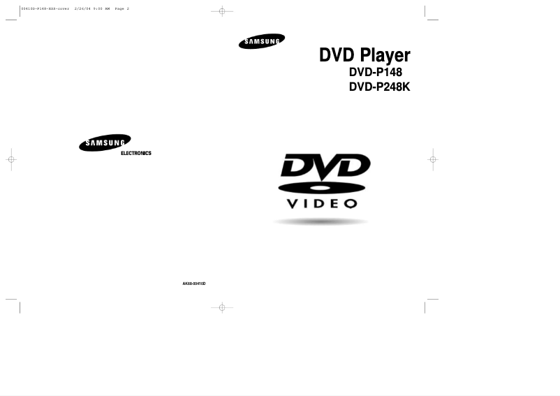 Page 1 de la notice Manuel utilisateur Samsung DVD-P148