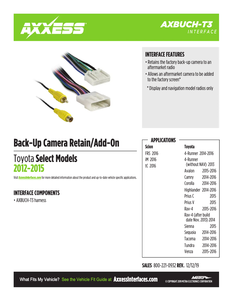 Página 1 del manual Ficha técnica AXESS AXBUCH-T3