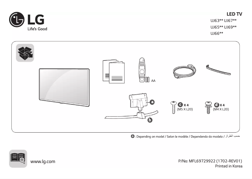 Page n°1 - Manuel utilisateur LG 60UJ634V