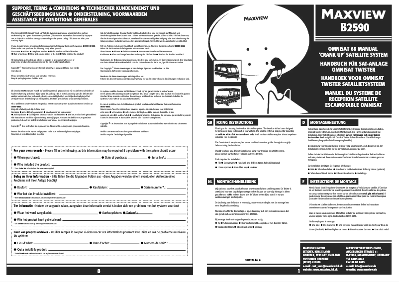 Image de la première page du manuel de l'appareil Crank Up B2590-85