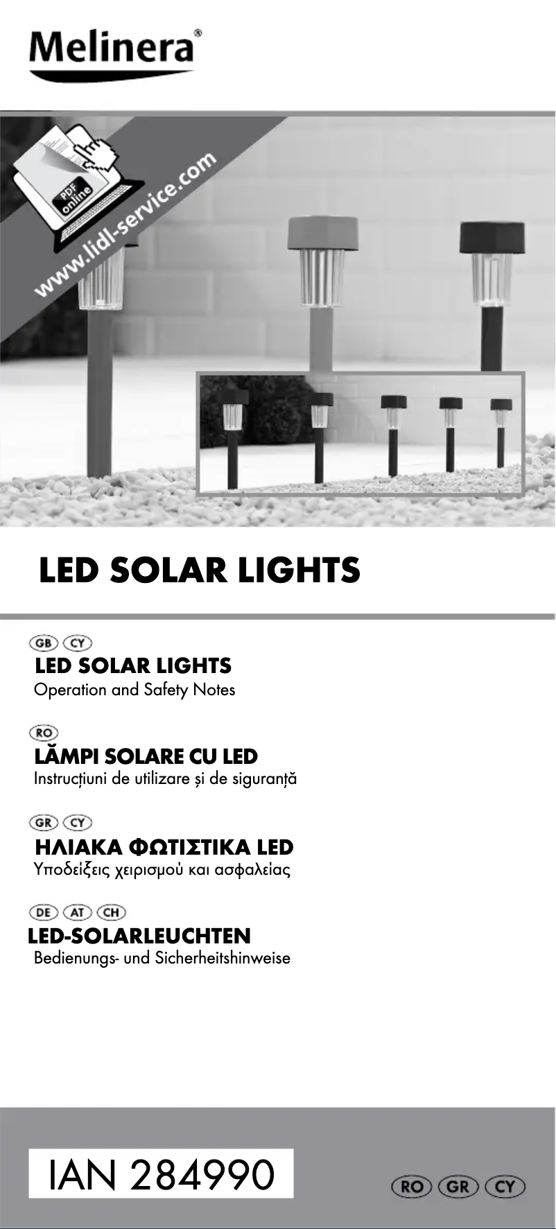 Page 1 de la notice Manuel utilisateur Melinera IAN 284990